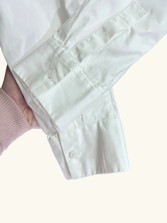 COS White Shirt Dress Cotton Architectural Layered Oversized Size 4 - Picture 8 of 16